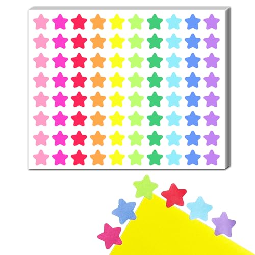 1200 Pièces, 12mm - Gommettes Étoiles Autocollantes - 10 Couleurs