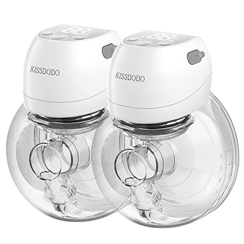 Image of Wearable Breast Pump,Ultra Light Portable Double Hands Free Breast Pump, 2 Modes & 9 Levels, Low Noise Rechargeable Wireless Electric Breast Pump with 21mm/24mm Flanges S12