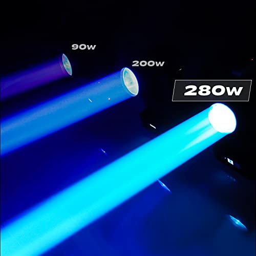 280W Moving Head Lights, Wzybuta 10R Beam Stage Lights Dj Lights 17 Gobos 15 Colors 16Ch Rainbow Effect High Brightness Spotlights Dmx512 Sound Activtaed, For Bar Stage Dj Disco Wedding Club Lighting #TOP7