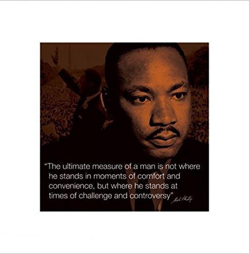 1 X Martin Luther King Jr. - Art Print / Poster (Quote: "The Ultimate Measure...") (Size: 16" x 16") by Posterstoponline