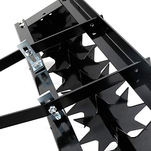 Tengchang 32\" Tow Behind Lawn Aerator Soil Penetrator Spikes Tractor Soil Mower Hitch
