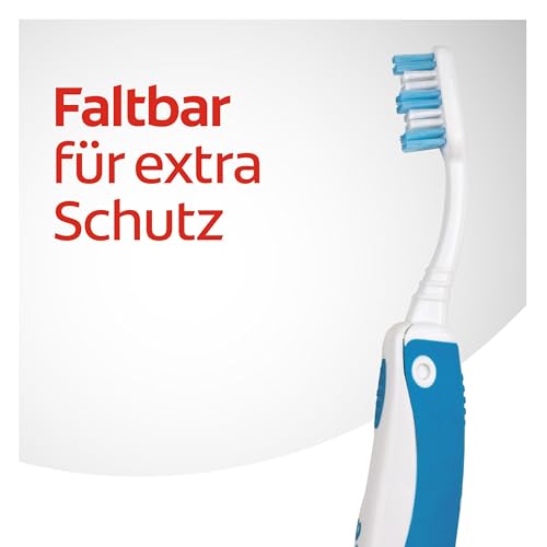 Colgate Zahnbürste für Unterwegs, weich, 4 Stück, faltbar - Reisezahnbürste in kompakter Größe ideal für Koffer und Taschen