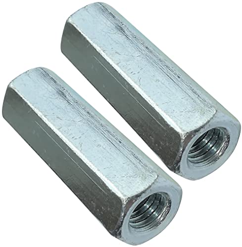 AERZETIX - C49597 - Lot de 2 Écrous de jonction hexagonaux allongés M8x40mm - écrou de rallonge prolongateur - en acier au carbone à filetage métrique