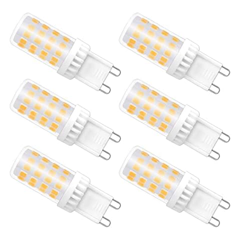Caldarax G9 LED Dimmbar Warmweiß 3000K, 4W Ersatz für 28W 33W 40W Halogenlampe, 400LM, Enegiesparende G9 kleine Birne, G9 Bi-Pin LED Kapselbirne Cover