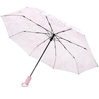 Hello Kitty Expression Umbrella, Compact Auto Open and Close, Durable Frame, Matching Sleeve, White Pink