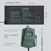 Luxbird Heizmatten Pflanzen und Thermostat, 2 Stück 21W wasserdichte heizmatte 52x25 cm, automatische Temperaturregelung Wärmematte für Sämlinge, Germination, Terrarium, Zimmergewächshaus – Ansicht 8