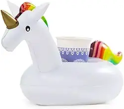 Boia Porta Copo Unicórnio Flutuador P/Praia Piscina Festa
