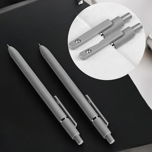 Image of 5pcs Fine Point Black Ink Pens, Gel Roller Ball Smooth Writing, 0.5mm Quick Dry Retractable Tip for Office, School, Journaling, Diary, Valentine Gift for Men Women Nurse, College Essential Ballpoint