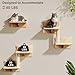 Homiflex 26-in-1 Cat Wall Shelves, Wall Mounted Pet Furniture w/Plush Fabric, Cat Climbing Wall System, 63'' Cats Tower w/Scratching Posts, Cats Shelf with 40''L Tunnel, Condos, House, Step and Ladder