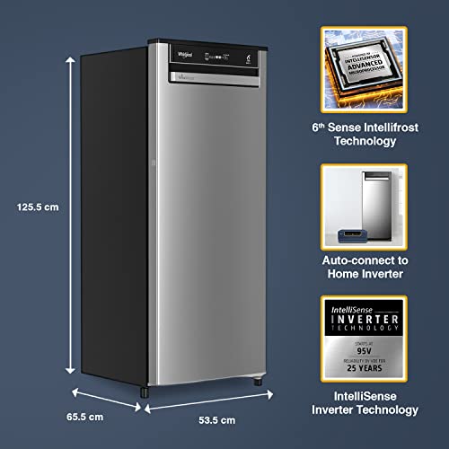 Image of Whirlpool Vita Magic PRO 200 L 3 Star Inverter Direct-Cool Single Door Refrigerator with 6th sense Intellifrost Technology (200 VMPRO PRM 3S INV, Magnum Steel)