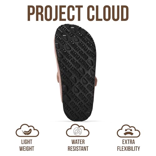 Image of Project Cloud Kids Clogs 100% Genuine Leather with Natural Cork Footbed & Memory Foam Insole Arch Support - Non-Slip Clogs for Kids - Slippers Sandals for Boys & Girls Footwear