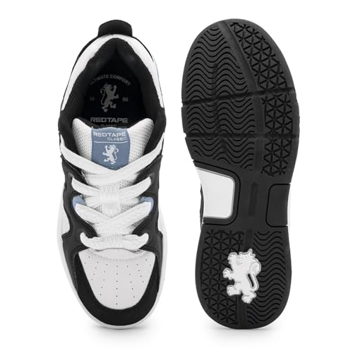 Image of Red Tape Women's Sneakers White Mesh Pu Round Toe Lace-Up Easy Movement