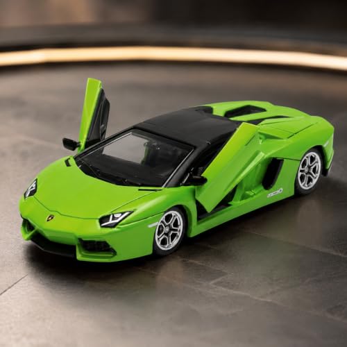 Image of Wizplex CCA Officially Licensed Lamborghini Aventador Coupe 1:64 Scale Die Cast Metal Car - Collectible Alloy Supercar with Openable Doors & Free-Rolling Wheels, Display Showpiece for Kids 3+