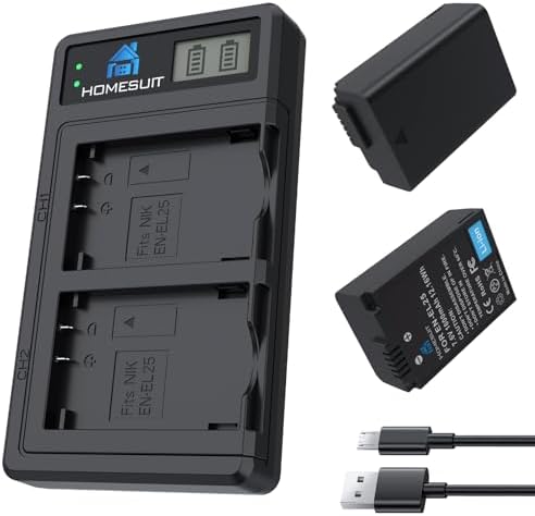Amazon | Homesuit EN-EL25/EN-EL25A互換バッテリー 1600mAh 2個入 MH 
