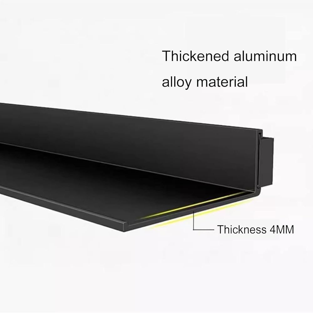 Mensole da parete illuminate a LED, 120 cm, in lega di alluminio, con illuminazione a LED, per arredare la casa, soluzioni moderne per riporre oggetti, eleganti mensole da appendere
