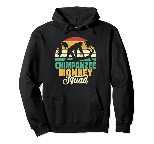 Chimpancé mono escuadrón chimpancé simios vintage hombres primates Sudadera con Capucha