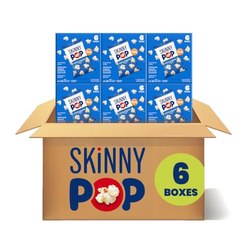 Image of SkinnyPop White Cheddar Popcorn, Whole Grain Gluten-Free Snacks, 0.65 oz Bags (36 Count)