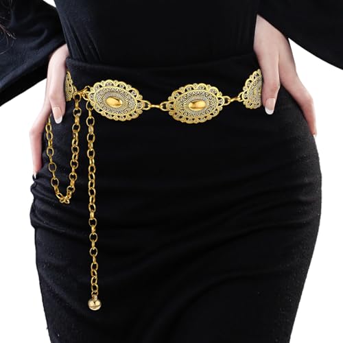Bewudy Western Chain Belt, Women Boho Chain Belts Vintage Metal Waist Chains Belt for Women Dresses Jeans Adjustable4