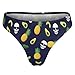 XUTSAKDCJ Women's Fashion No Show Thong Comfortable Summer Skull Pineapple Ice Cream Avocado Print Panties Workout Yoga Gym Seamless Thongs