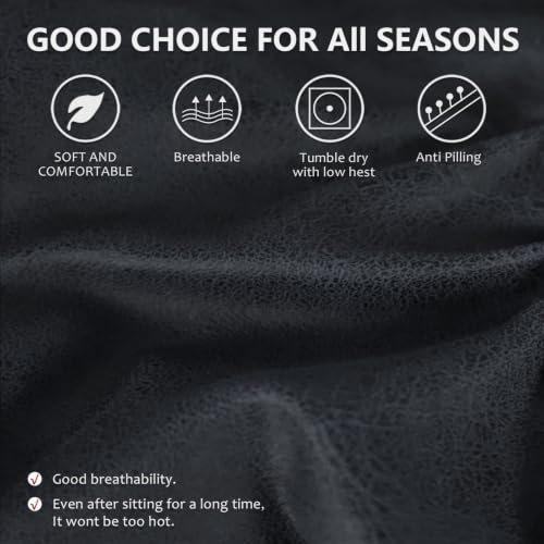 Image of ANARACHON Leather Look Recliner Couch Cover 8-Piece Recliner Sofa Slipcovers 3 Seater for Reclining Couches Furniture Protector Spandex Fabric Washable (Recliner Sofa, 02Navy Blue)