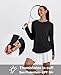 Workout Tops for Women Long Sleeve Uv Sun Protection UPF Clothing Rash Guard Moisture Wicking Pilates Outfits Tunics to Wear with Leggings Fall Winter Black L