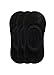 2econdskin Women's Casual No Show 3 to 8 Pairs Socks Non Slip Flat Boat Line - 3pairs Black