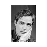 Marlon Brando Poster, Vintage-Foto, Leinwandposter, 