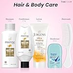 Trektote Toiletry Kit For Women, Featuring Top Brand Toiletries for Whole Body, TSA Compliant Travel Essentials with Shampoo, Conditioner, Lotion, Toiletry Bag & More, 15 Piece Set - Image 3