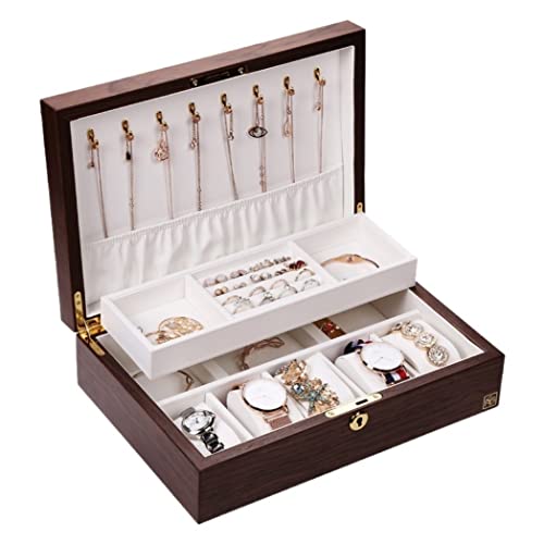 Boîte à bijoux et montre en bois pour sublimer votre coiffeuse ou votre bureau avec style