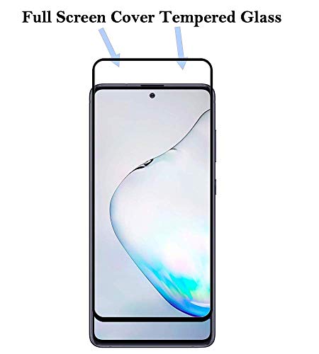 Image of Tempered Glass Screen Protector Compatible for Samsung Galaxy S10 Lite with Edge-to-Edge Protector and Easy Installation Kit, Pack of 1, Black