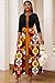 FANDEE African Attire for Women Maxi Dresses for Summer Casual, 3/4 Sleeve Formal Dress for Church, Black, L
