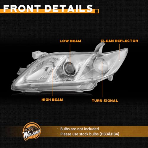 Image of WEELMOTO Anti-Fogging Headlights for 2007-2009 Toyota Camry US Version