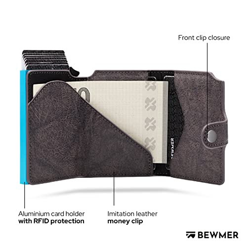 BEWMER 2 Shielded Credit Card Wallet for Men & Women | Anti-Cloning Protection Slim Rfid Wallet For Men | Credit Card Holder Minimalist Mens Wallet with Money Clip & Coin Holder4