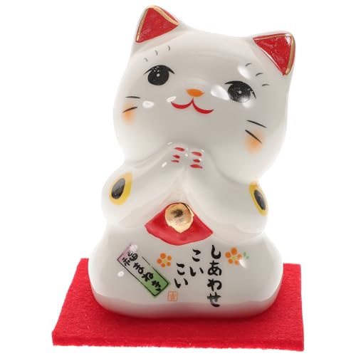 Figura Gato de la Suerte Japonesa de Cerámica Decorativa