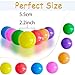 2.2in/5.5cm Ball Pit Balls, 100-Pack in 7 Vivid Colors (Red/Orange/Yellow/Green/Blue/Purple/Pink) - Non-Toxic, Durable for Game Tents, Pools & Bounce Houses, Ages 0+1