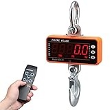 RESHY Digital Crane Scale 2000lb/1000Kg Digital Hanging Scale Industrial Heavy Duty Crane Scale with