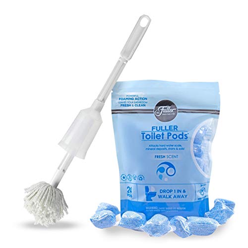 Fuller Brush Toilet Bowl Cleaner Pods with Toilet Bowl Swab – Easy Toilet Cleaner Bathroom Refresher & Scratch-Free Toilet Mop