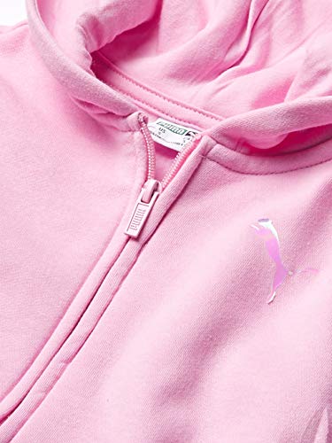 Puma Girls Core Logo Zip Up Hoodie Hooded Sweatshirt, Light Pink, Medium Us #TOP1