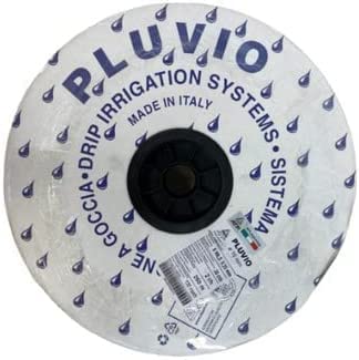 MANICHETTA GOCCIOLANTE PLUVIO 500 MT D. 17-8 MIL 2LTH PASSO 30 CM PIATTINA PER IRRIGAZIONE ORTO 2 BOBINE 250 METRI