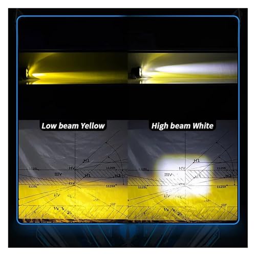 Faros de carretera moto LED doble color para barcos y vehículos todoterreno 3