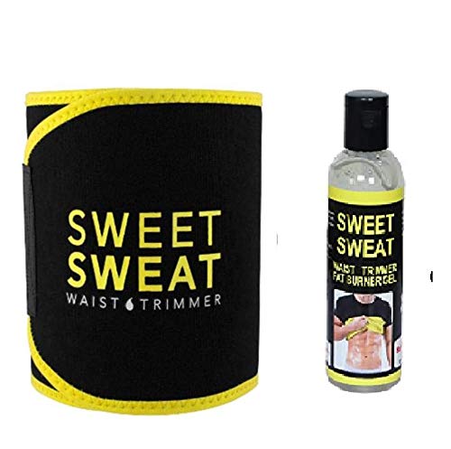 SWEET SWEAT WAIST TRIMMER Sweat Smart Waist Trimmer Premium Weight Loss Ab Belt / Sweat Enhancer Exercise Adjustable Wrap for Stomach Abdominal Muscle Back Support with Fat Burner Gel - (XXX-Large) (B07WNJ34JV) Amazon Price History, Amazon Price Tracker