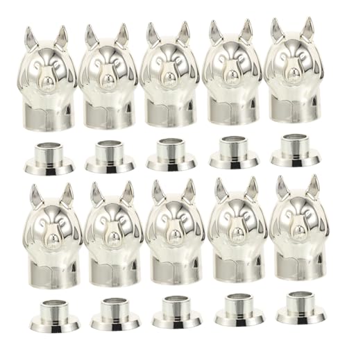 Veemoon 5pezzi Tappi Profumo Fox Eleganti in Dorato Chiusura Scatto Sigillante Per Bottiglie Vuote Capacità Stile Distintivo Per Progetti Diy Rigenerare Profumi