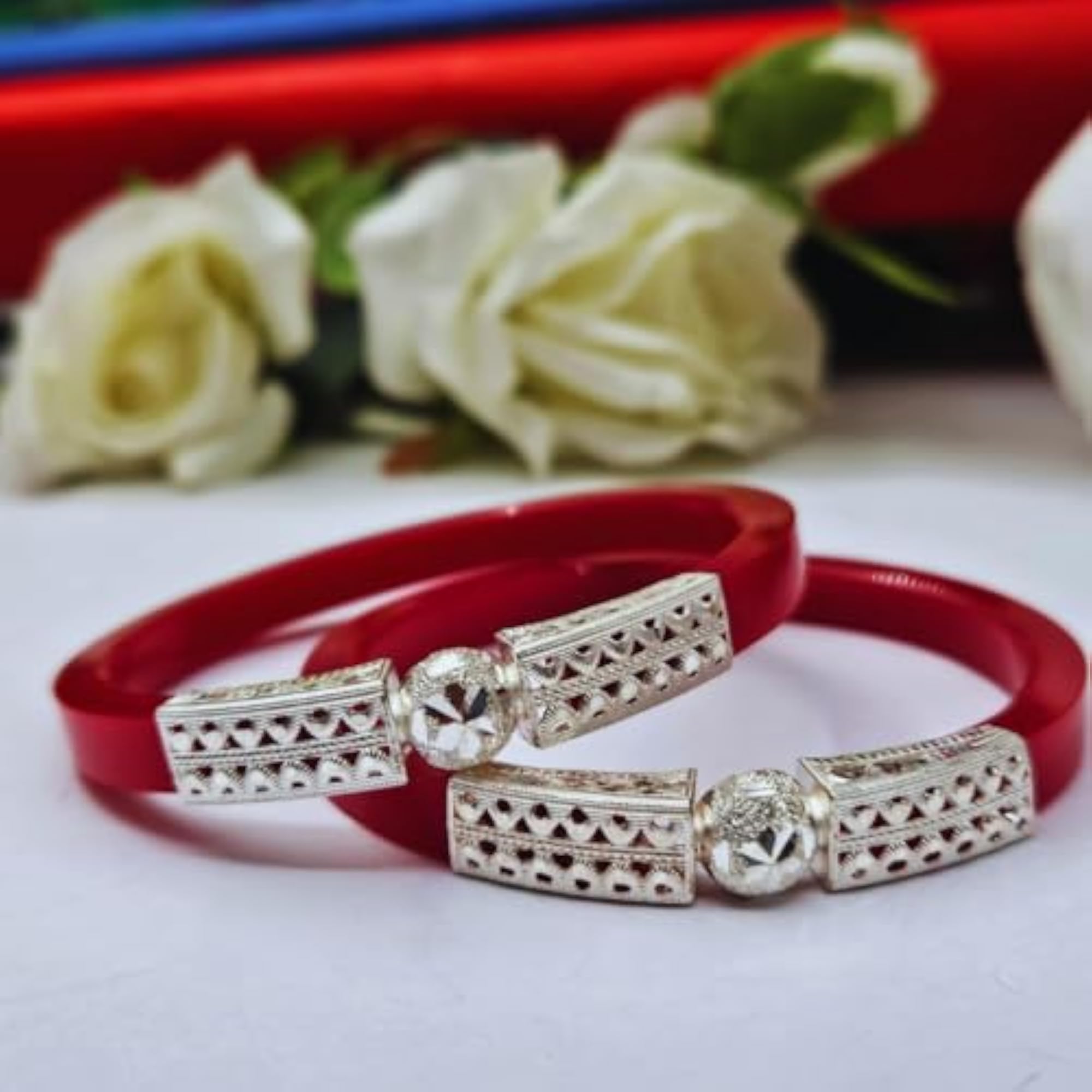 Traditional Maroon Bangles Set of 2