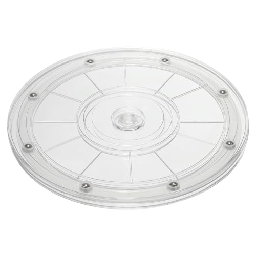 PATIKIL 8' Pesado Rotatorio Girador Soporte con Acero Bolas Rodamientos 360° Rotación Tocadiscos Lazy Susan Base para Grande Pantalla TV Computadoras Monitores Transparente