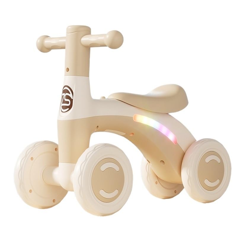 Balance-Fahrrad mit 4 Rädern, kratzfest, für drinnen und draußen, mit Lenkbegrenzung, Dreirad
