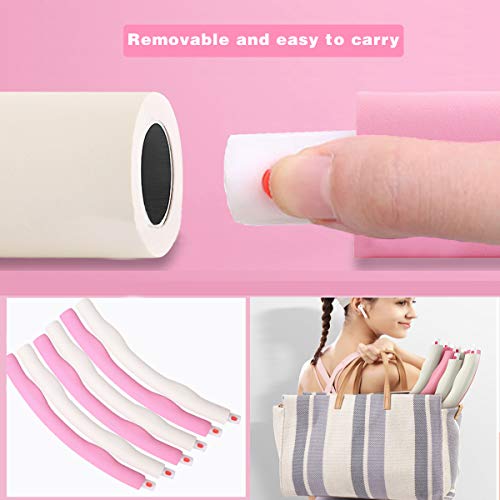 Buaszay Exercise Hoop for Adults and Child, Remove or Install The Number of Sections to Change The Size, and Can Increase its Weighted (Pink + White, 8 Sections,2 Pounds) - Thumbnail 3