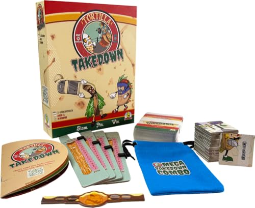 Tortilla Takedown &ndash; Luchador Card Game | Funny Family Game Night for Kids, Teens, Persons and Parents| Wrestling-Themed Party Game for 3&ndash;4 Players | Travel-Sized Take That Game | Age 8+
