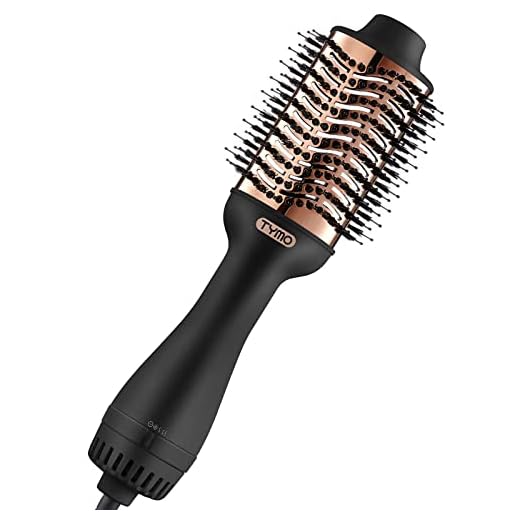 Hair Dryer Brush - TYMO Ionic Blow Dryer Brush & Volumizer, Professional One-Step Hot Air Brush with Enhanced Titanium Barrel, Hair Dryer And Styler in One