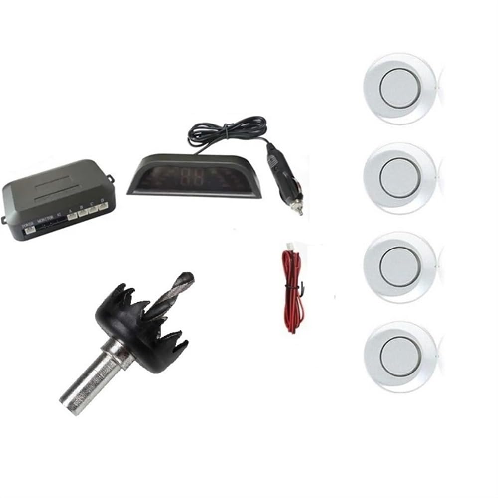 Kit sensori parcheggio Sensore di parcheggio per auto, display Parktronic per retromarcia, radar per, monitor con rilevatore 4 sensori da 22 mm