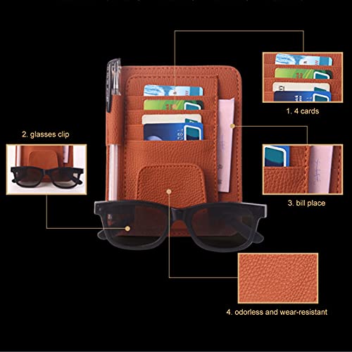 fengny Carteira de luva para guarda-sol com viseira de armazenamento em couro PU estojo de armazenam